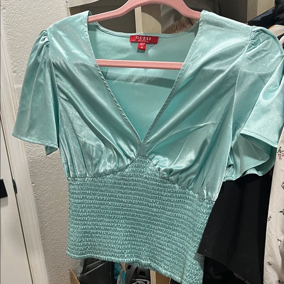 GUESS Women's Light Blue Blouse - Picture 1 of 5